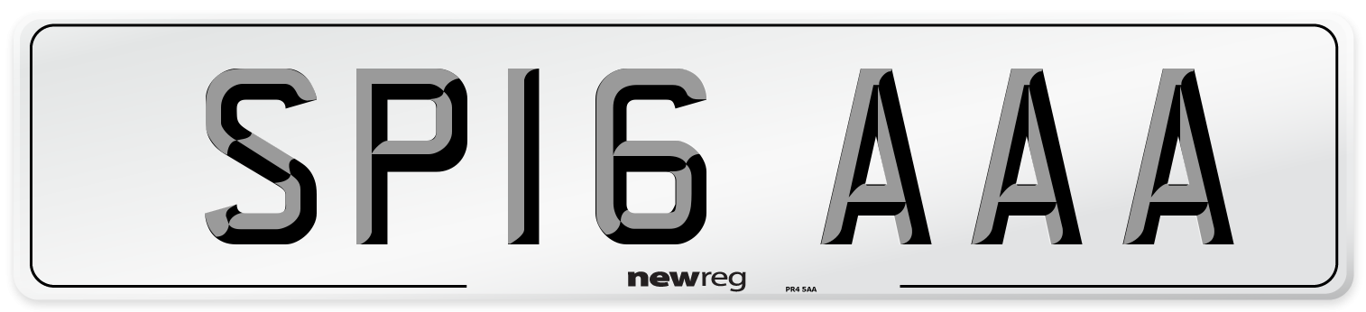SP16 AAA Number Plate from New Reg